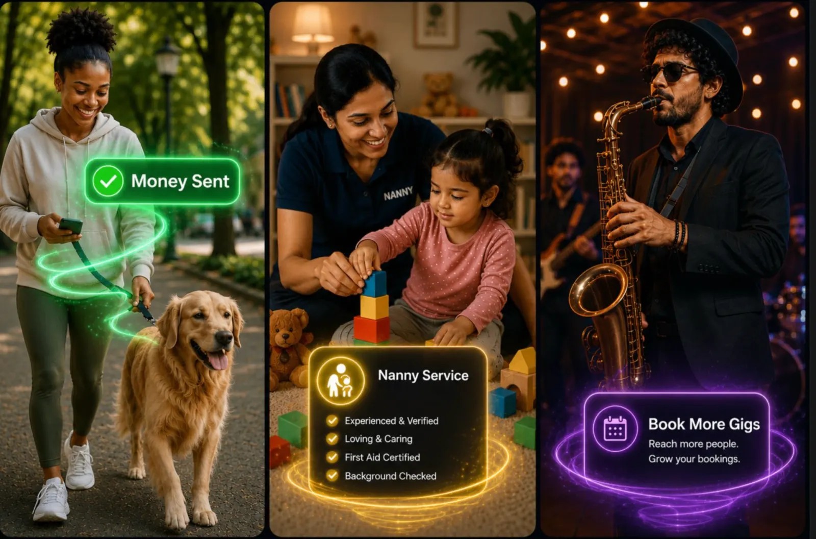 Care & Gigs on the BorrowBuddy app